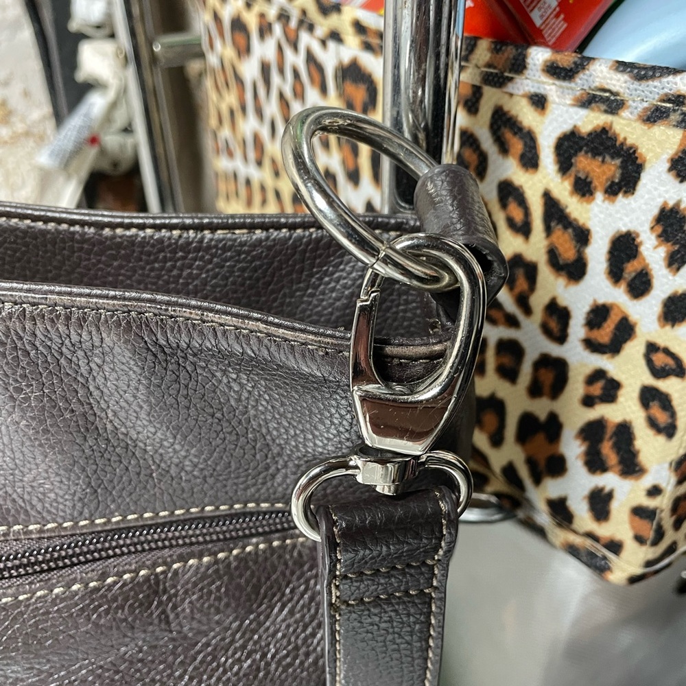 Tignanello cross body purse brown